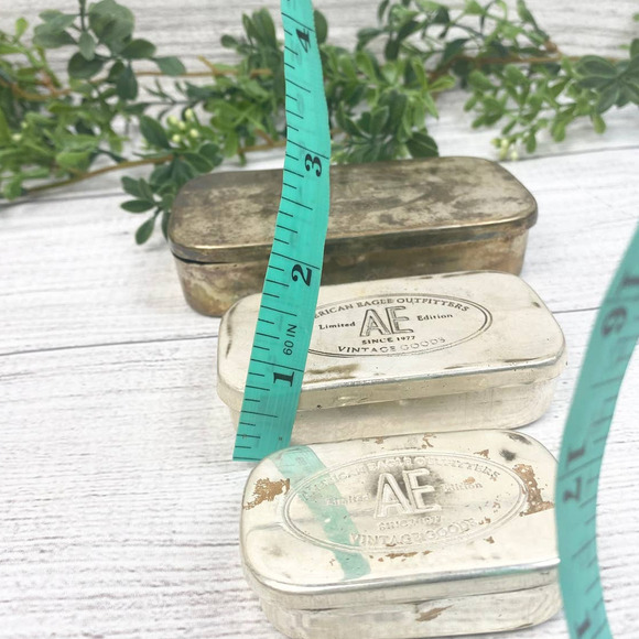 Vintage American Eagle Outfitters Dry Goods Silver Nesting Box Set of Three - Picture 11 of 11